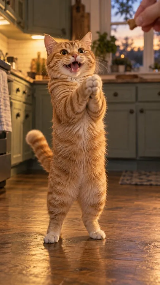 I gave him one treat. He gave me a slow clap.