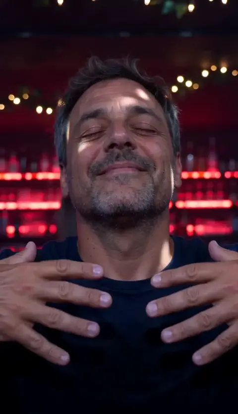 Turn the Lights Off AI video, part 2: Hands to heart